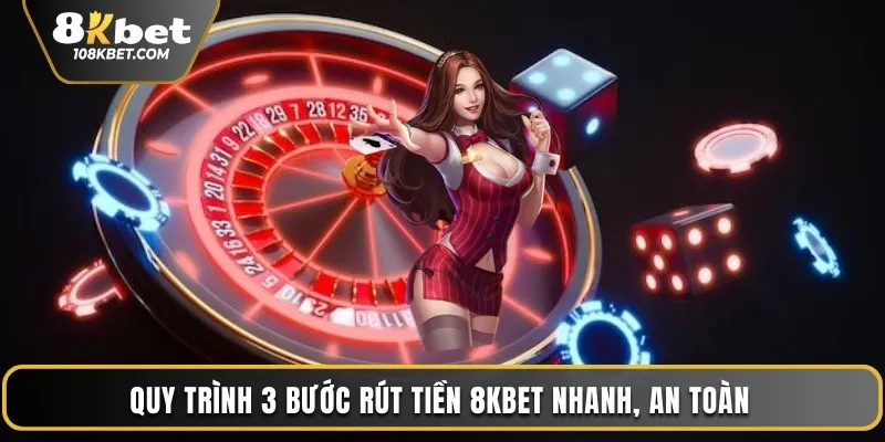 Quy trình 3 bước rút tiền 8Kbet nhanh, an toàn